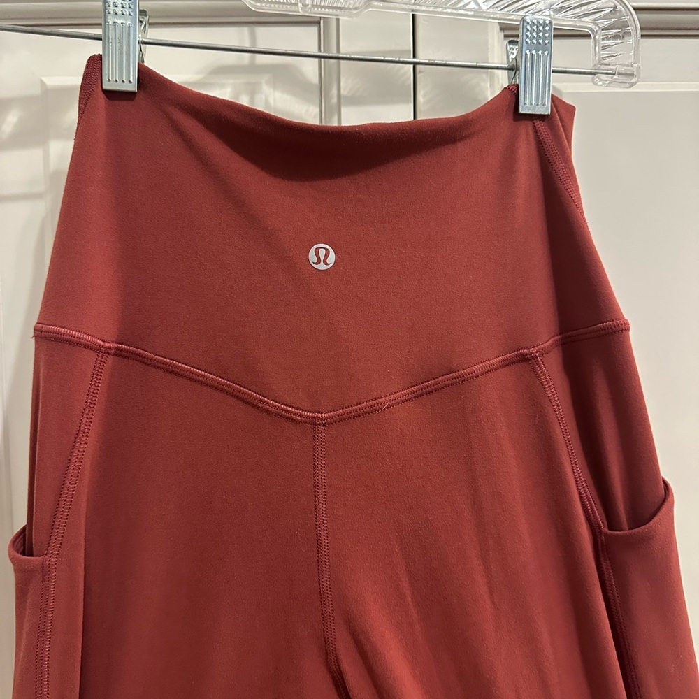 Lululemon Red High-Waisted Leggings